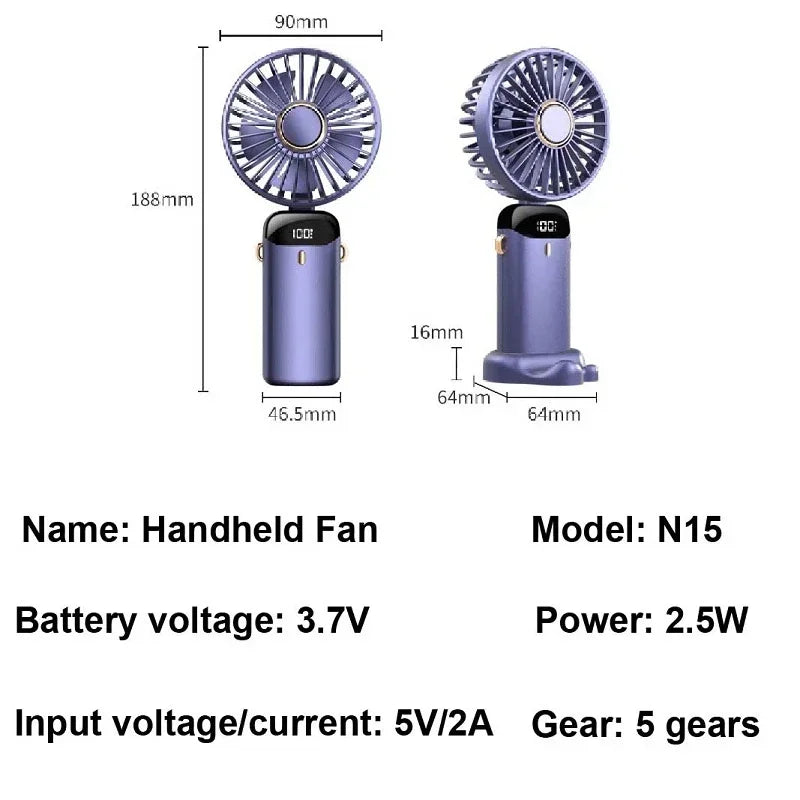 PocketZephyr Pro: Handheld Mini Fan